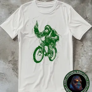 Orangutan Beer Shirt, Funny Drinking T-shirt, Biking Gift Tee UUZ