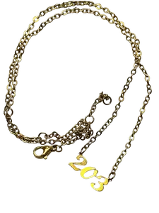 Connecticut Area Code Necklace