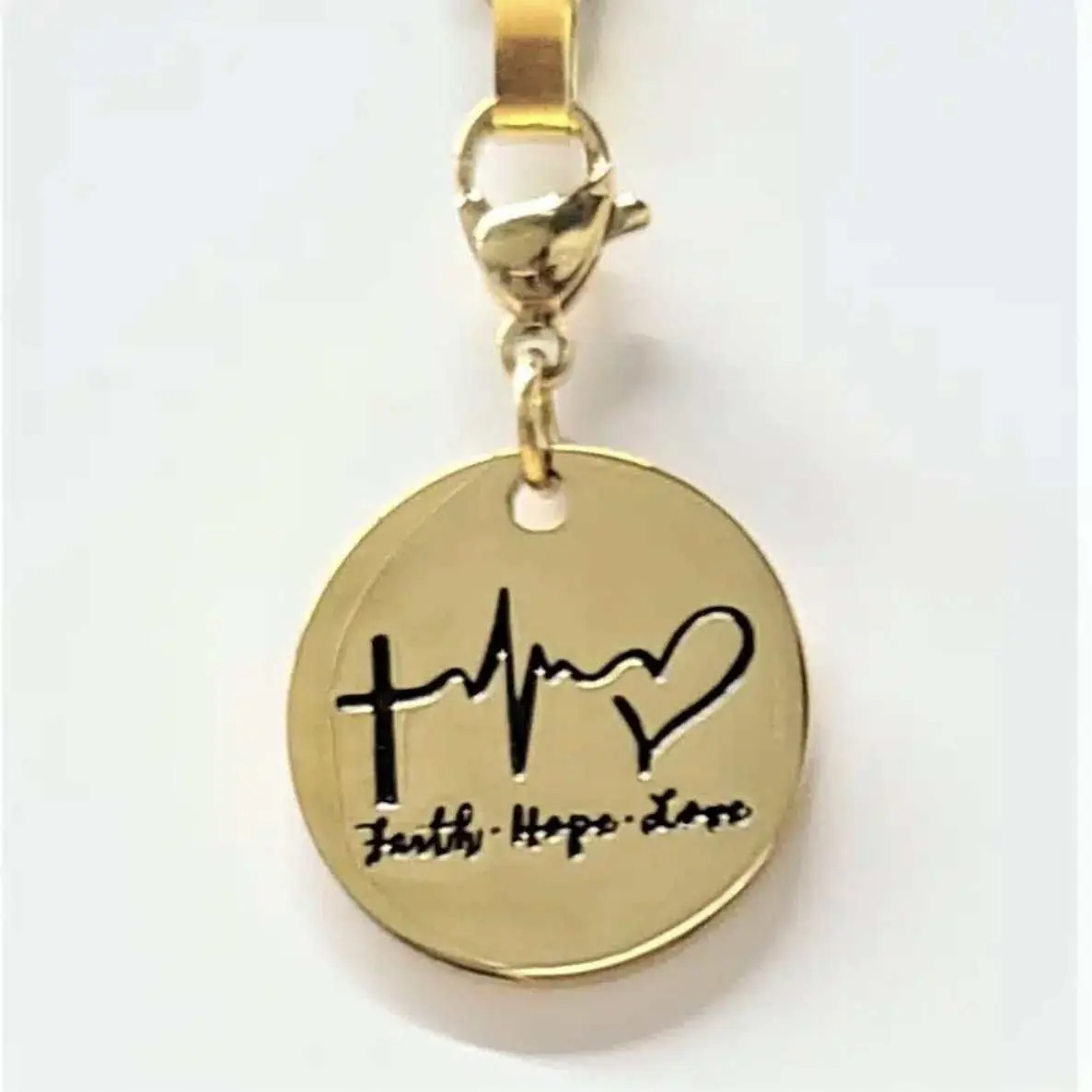 Faith Hope Love Charm Gold