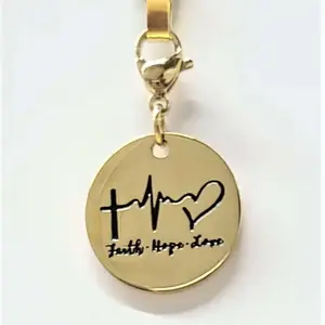Faith Hope Love Charm Gold