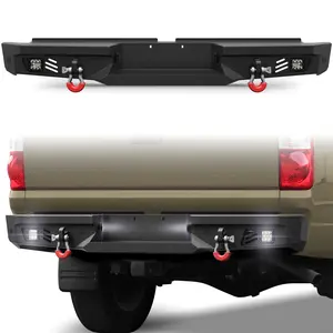 Front Bumper w/Winch Plate for 2000-2006 Toyota Tundra, 2000 2001 2002 2003 2004 2005 2006  Steel Bumper w/LED Lights, D-rings