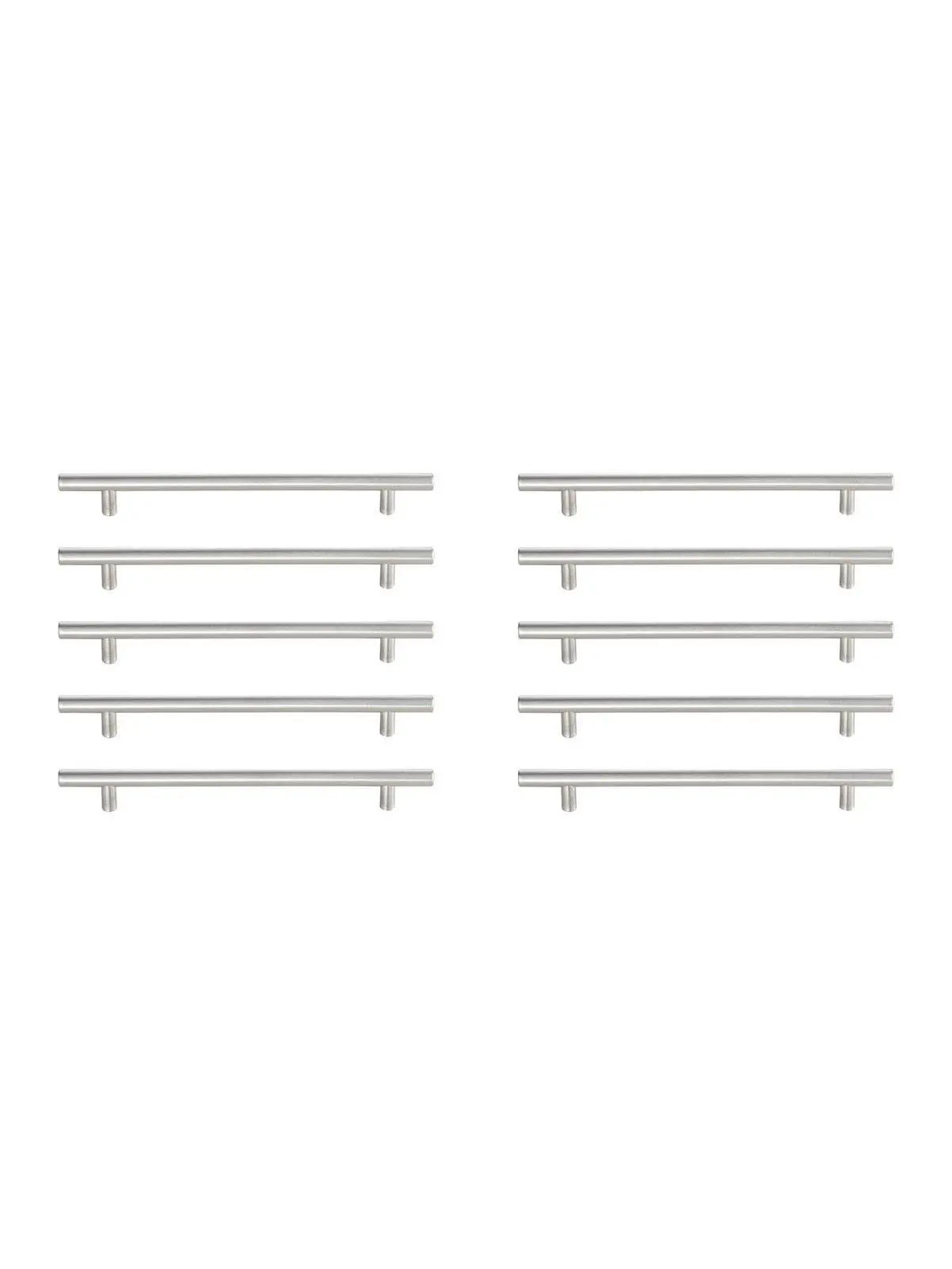 212 MAIN Quinn 7.56 in. Center-to-Center Bar Pull, Brushed Nickel, Elegant Decor PL400-7-NK-10PK, 10-Pack Door Hardware