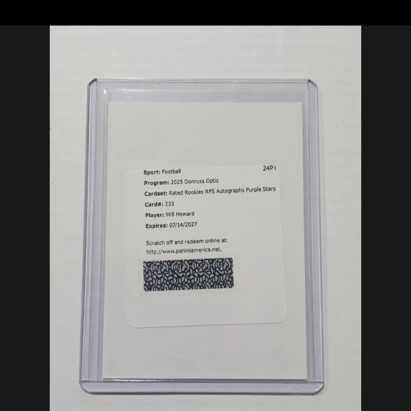 Will Howard Redemption