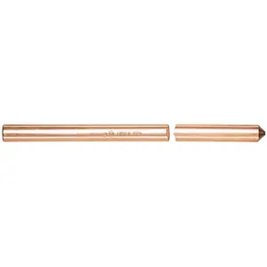 212 MAIN Galvanized Steel Copper Clad Ground Rod - 0.625 in. x 8 ft., Household Appliance Part for Lightning Protection, 0.625X8ft