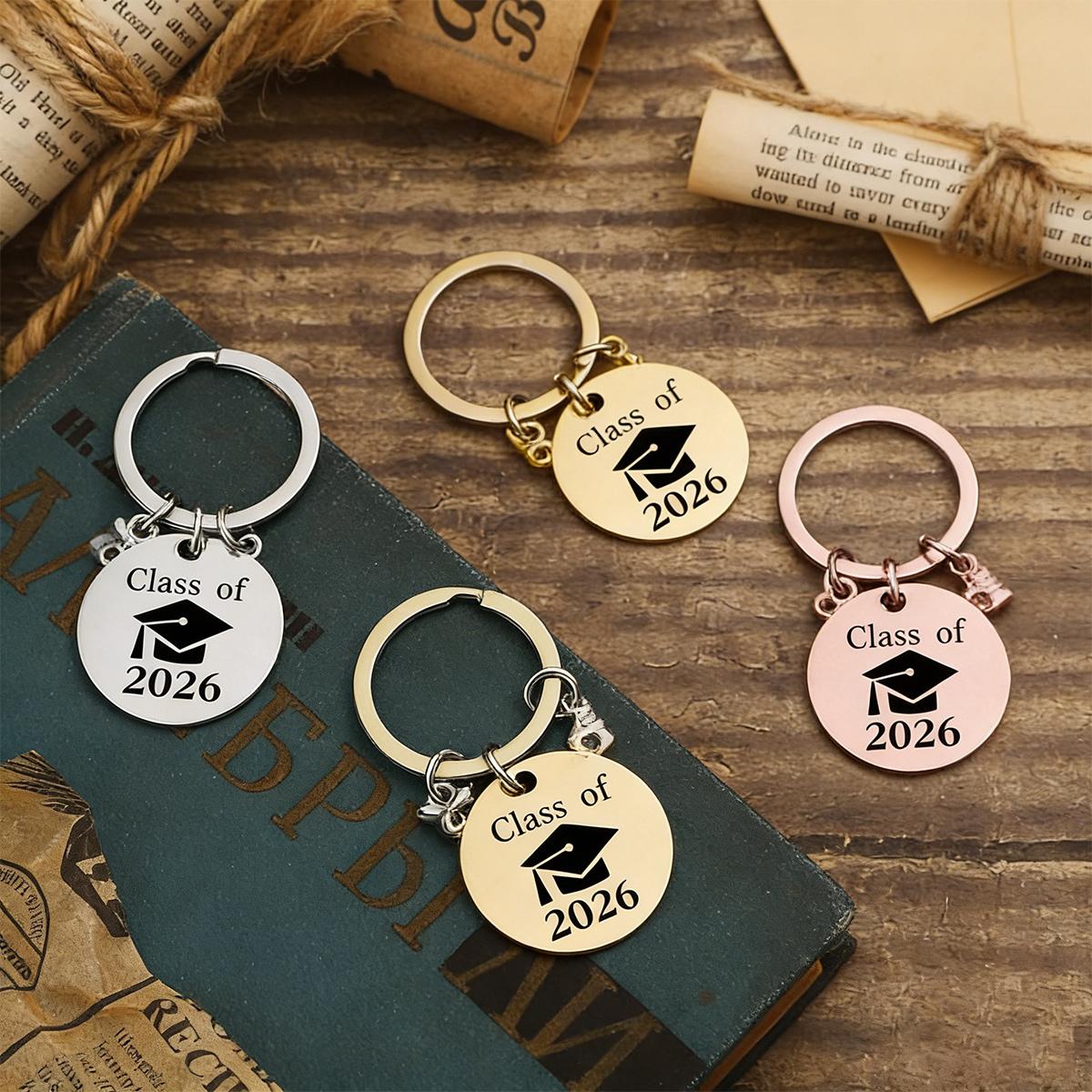 2026 Graduation Gifts Keychain for Her Him Girls Boys Class of 2026 Key Chain Inspirational Key Chain for Middle Senior High School College School Attributes