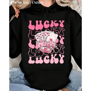 Retro Style Casino Hoodie – Lucky Poker Dice Design for Party Enthusiasts