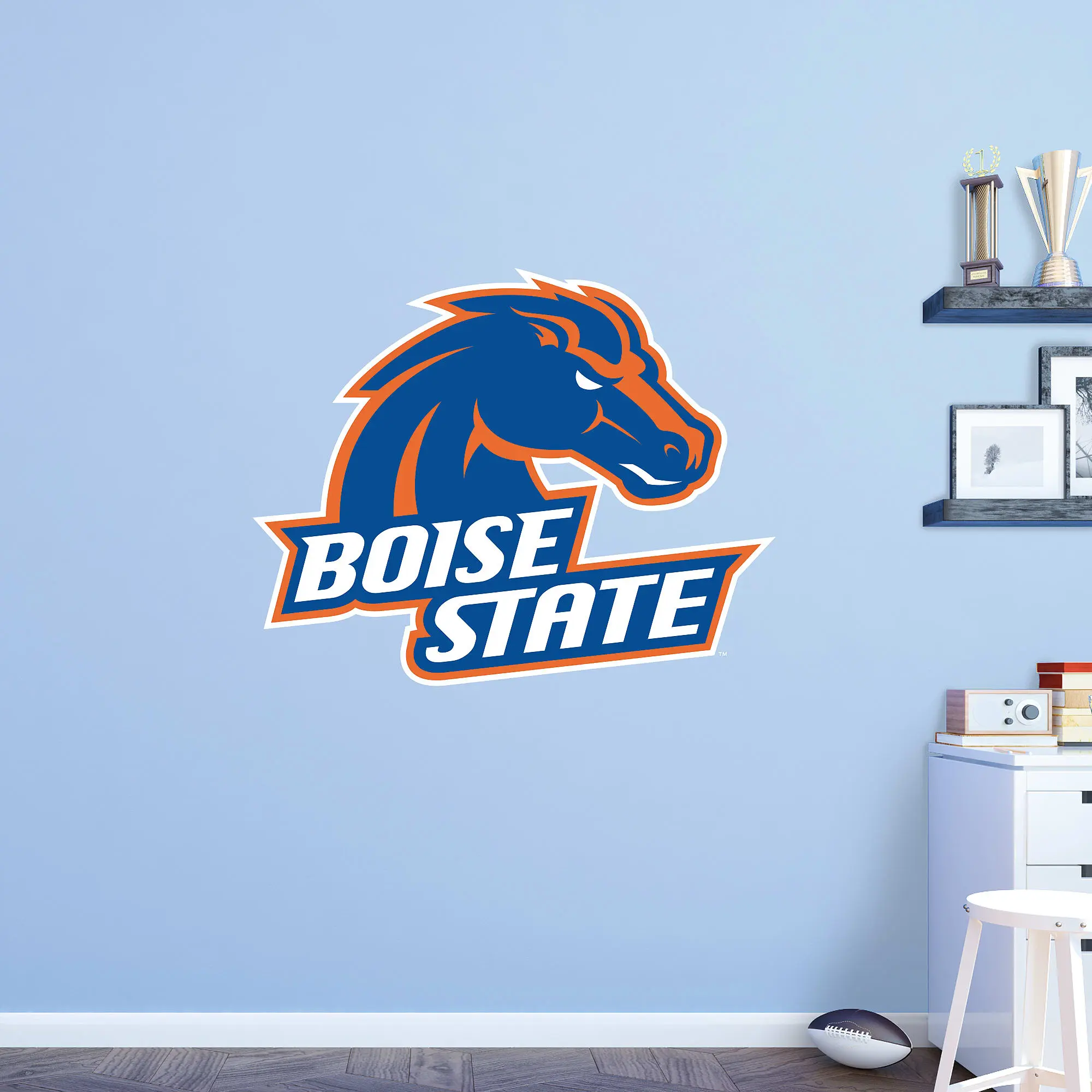 Official NCAA Boise State Broncos RealBig Logo Collection Reusable Vinyl Decal Sticker, Fan-Focused Room & Wall Decor Decoration