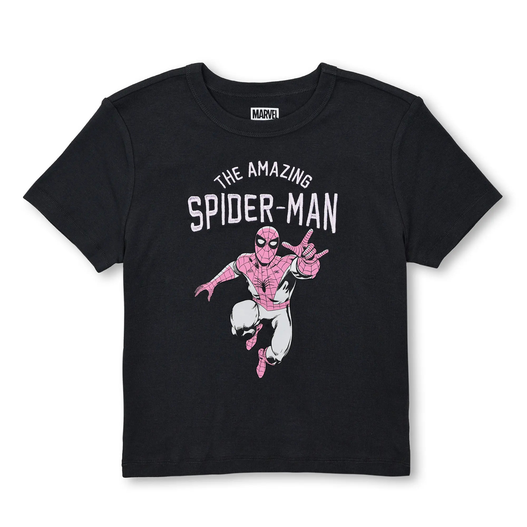 Juniors Womens Marvel: Spider-Man Amazing Swing Spidey T Shirt
