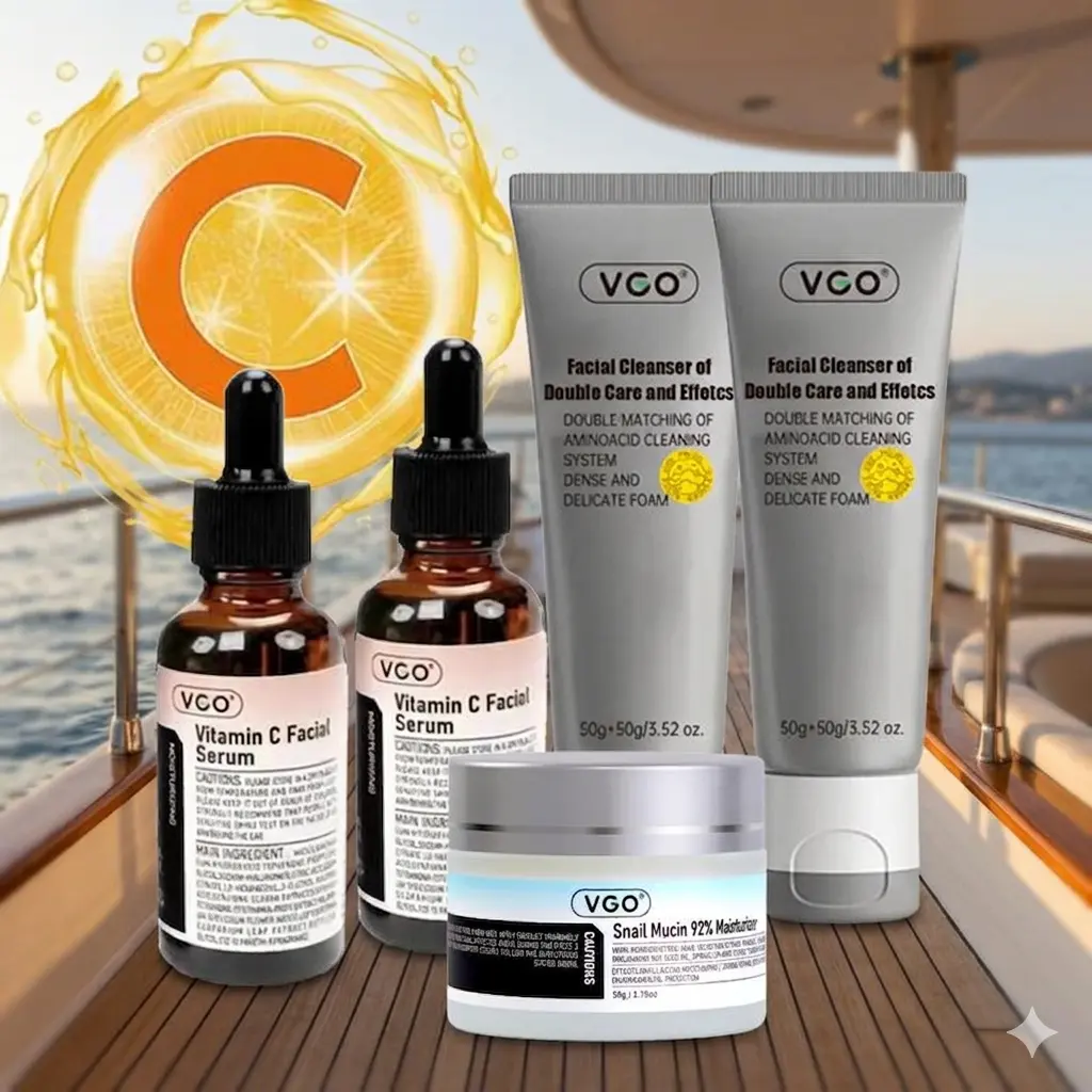 VGO Complete Daily Routine – Cleanser + Vitamin C Serum + Snail Mucin