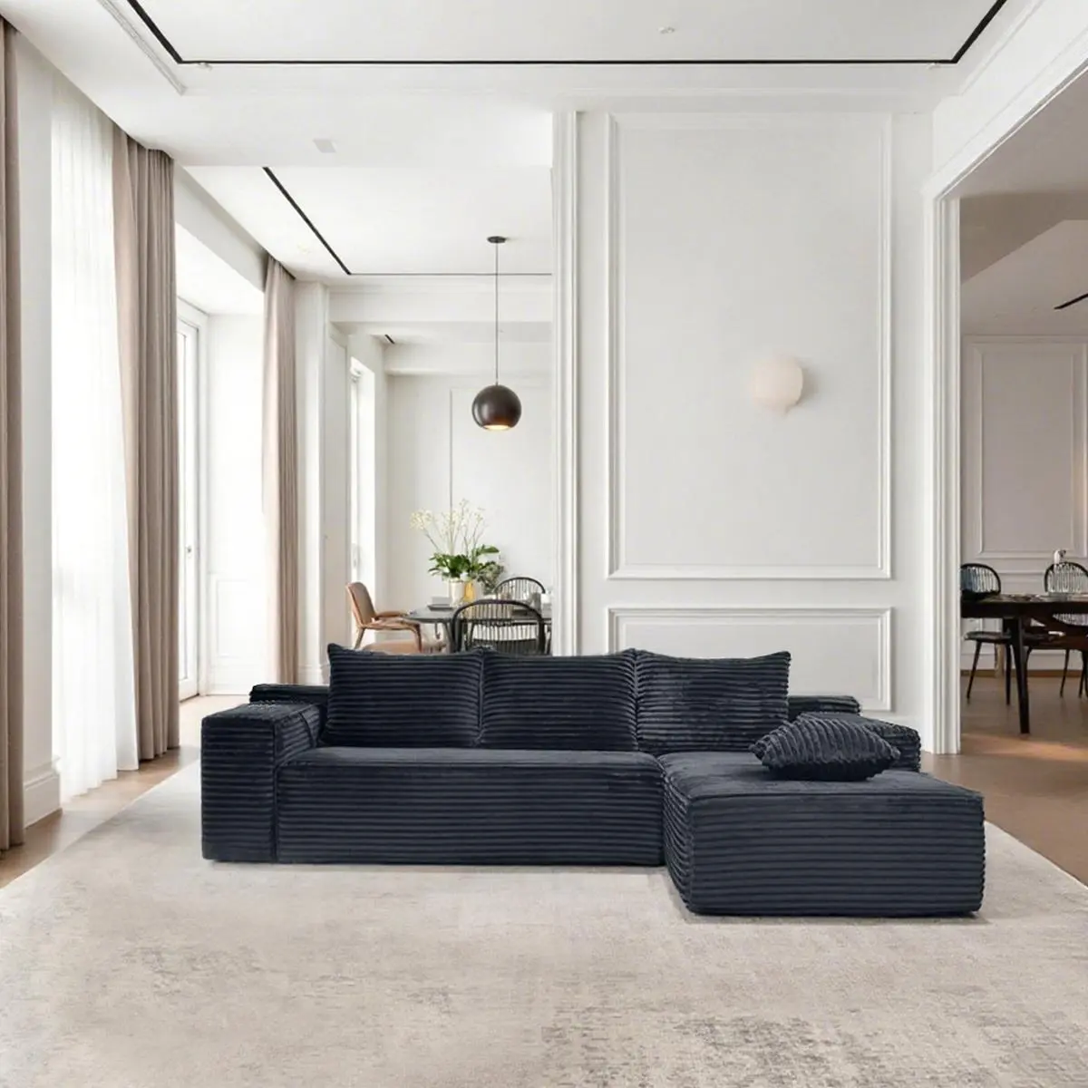 Dark Gray - Chaise Lounge on the Right