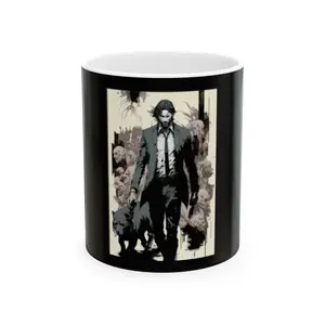 John Wick Ceramic Mug, Movie Fan Gift Cup, Hitman Assassin Coffee Mug, Action Movie Lover Gift, Keanu Reeves Mug, Pop Culture Tea Cup