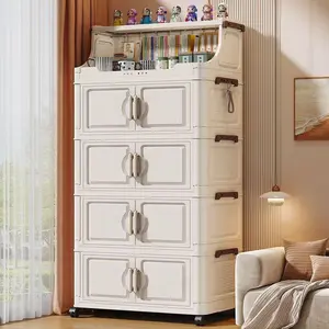 Storage cabinet folding storage box for home living room toy cabinet, storage cabinet, snack cabinet, storage box organizer, kitchen
