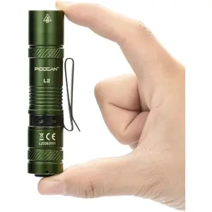Rechargeable Flashlights 1200 Lumens EDC Flashlight, AA Pocket Flashlight High Lumens with Clip, Super Bright Small Flashlights, 4 Modes Flash Light for Camping, Home, and Emergencies (Green)