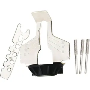 Chainsaw Sharpening Attachment Kit Rotary Tool, Chain    Sharpener Set, Sharpening Attachment with Drill  and Ruler for Gardening Lawn Mower Chainsaw