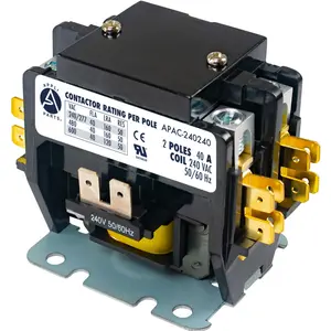 Appli Parts APAC-240240 Heavy Duty 2 Poles Contactor 40 Amp 240 Volts Coil Replacement for ac Compressor and Electrical Applications UL Certified 476929
