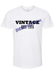 Custom T-shirt design Vintage EST. 19XX 20XX