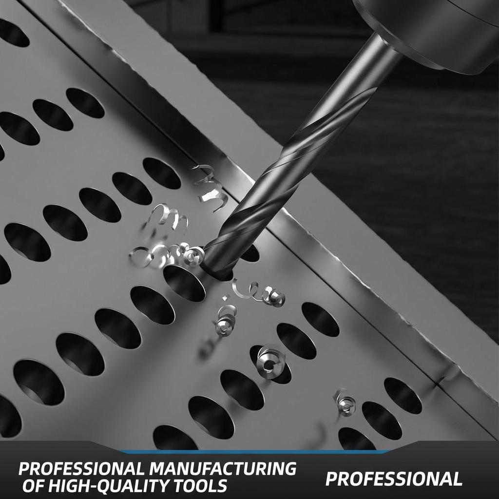 19 PCS Industrial Grade Premium HSS Twist Drill Bit Set, 1-10mm 0.5mm Increment Full Size High Precision Drill Bits for Metal Steel Wood, Professional Power Tool Kit with Storage Case