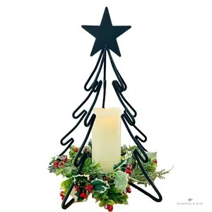 Metal Christmas Tree | Christmas Table Décor Centerpiece | Candle Holder