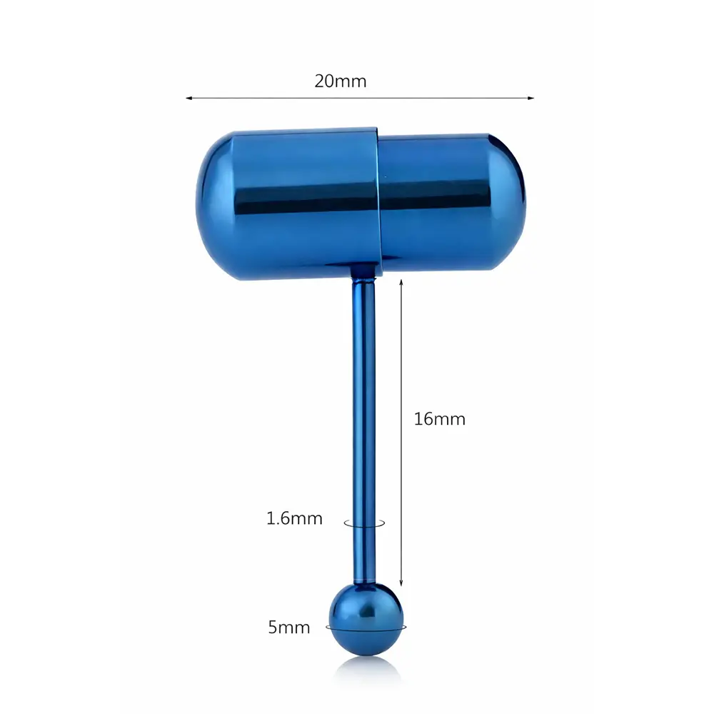 14g Surgical Steel PVD Blue Vibrating Tongue Ring Barbell Tongue Piercing Jewelry 5/8" 16mm W/ 2 Batteries - TikTok Shop 14g Surgical Steel PVD Blue Vibrating Tongue Ring Barbell Tongue Piercing Jewelry 5/8" 16mm W/ 2 Batteries - TikTok Shop