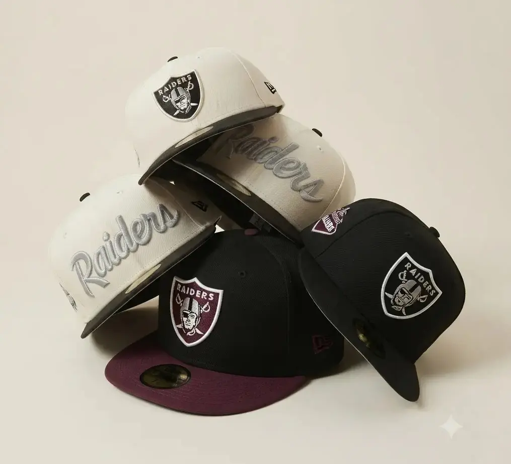 Las Vegas Raiders 9FIFTY Black and White Snapback Hat – Flat Brim Baseball Hat Streetwear, Adjustable Hip Hop Unisex Premium, Urban Casual Style, Must-have Items