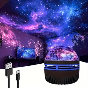 Valentine's Day Rechargeable Aurora Projection Lamp with Water Ripple and Polar Light Effect, 7 Color Ceiling LED Atmosphere Light