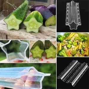 2 Piece Cucumber Shape Growth Mold, Plastic Heart Star Transparent Garden Fruit Vegetable Planting Mold, Reusable, Urban Gardening, Even Lettuce Growth, Garden Essentials