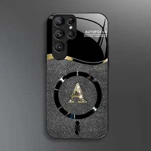Suitable for [Galaxy S22 Ultra 5g] high-end MagSafe phone case🥰，Choose from any of the 26 letters， Minimalist, premium design—drop-resistant and fingerprint-proof YM99