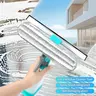 Window Cleaning Tool with Spray Bottle 4-in-1 Set Multi-Purpose Rubber Squeegee and Microfiber Cleaning Head for Dirty Indoor Glass Cleaner cleaning supplies and tools,household essentials,housekeeping cleaning supplies