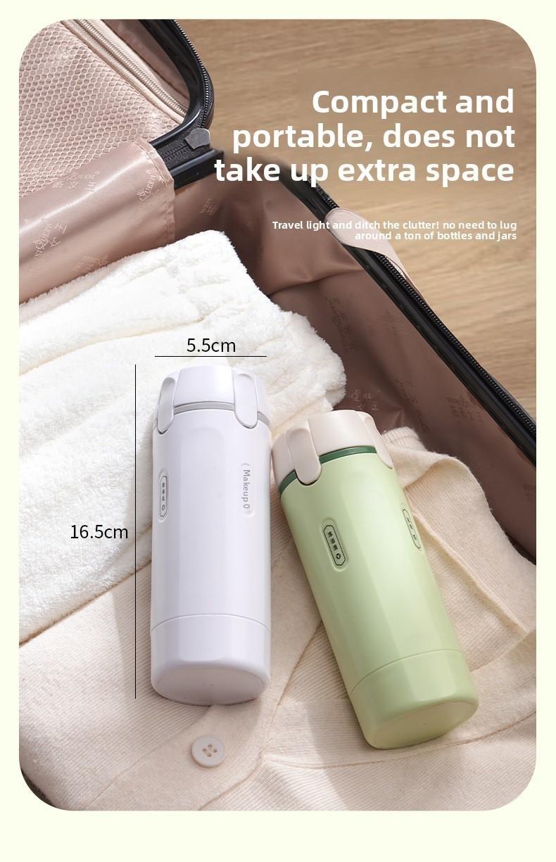 4-in-1 Travel Dispenser Bottle for Toiletries Portable Cosmetic Shampoo Storage Lotion Compact Plastic Container Wholesale Easy Press Smooth Flow  bottle