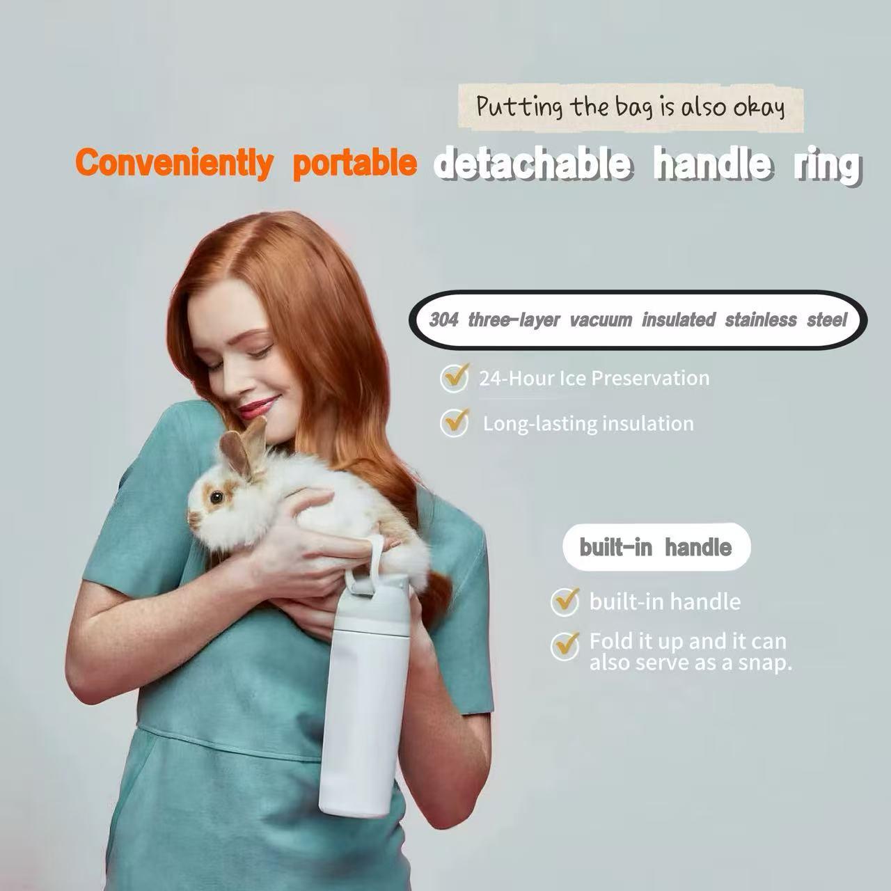 24oz Stainless Steel Vacuum Insulated Travel Cup, Flip Lid Leak-Proof Thermos Mug, Durable Insulated Tumbler for Hot Cold Beverages, Multi-Color Reusable Cup for Home Office Outdoor, Great Gift for Adults & Children