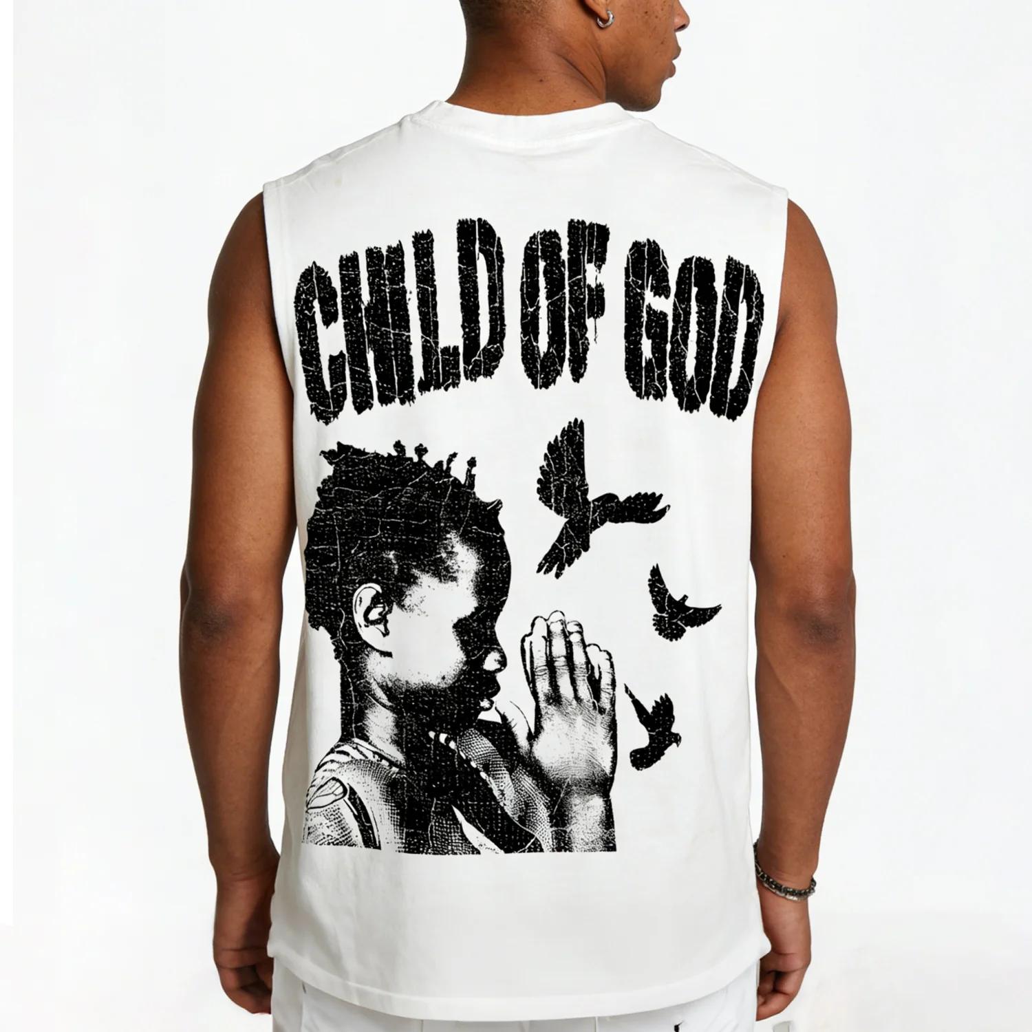 Sopula Studio Men's "Son of God" Peace Prayer Pattern Tank Top