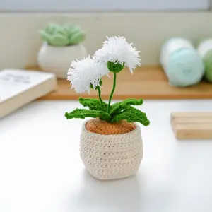 Crochet Mini Dandelion Flower, Perfect Gift for Any Occasion, Add Warmth & Playfulness to Your Home