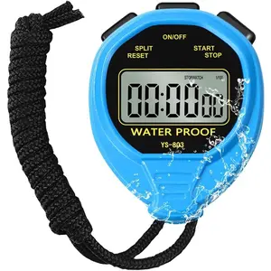 Waterproof Stopwatch Timer Only Stopwatch Mode, ON/Off Silent Large Display Simple Operation, Without Clock Date Countdown, Digital Stop Watch for Sports Coaches, Blue