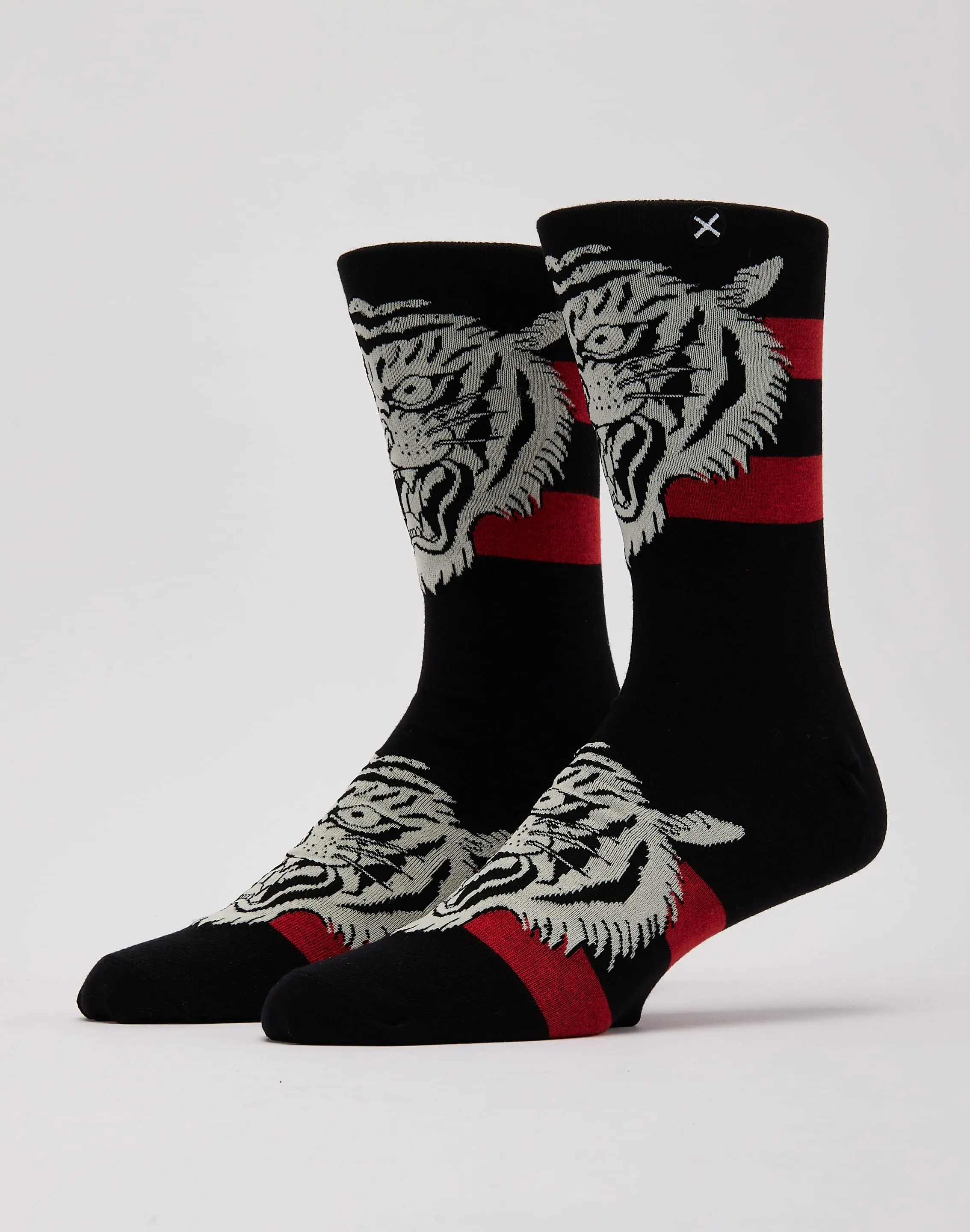 Mens Odd Sox Tiger Faces Crew Socks