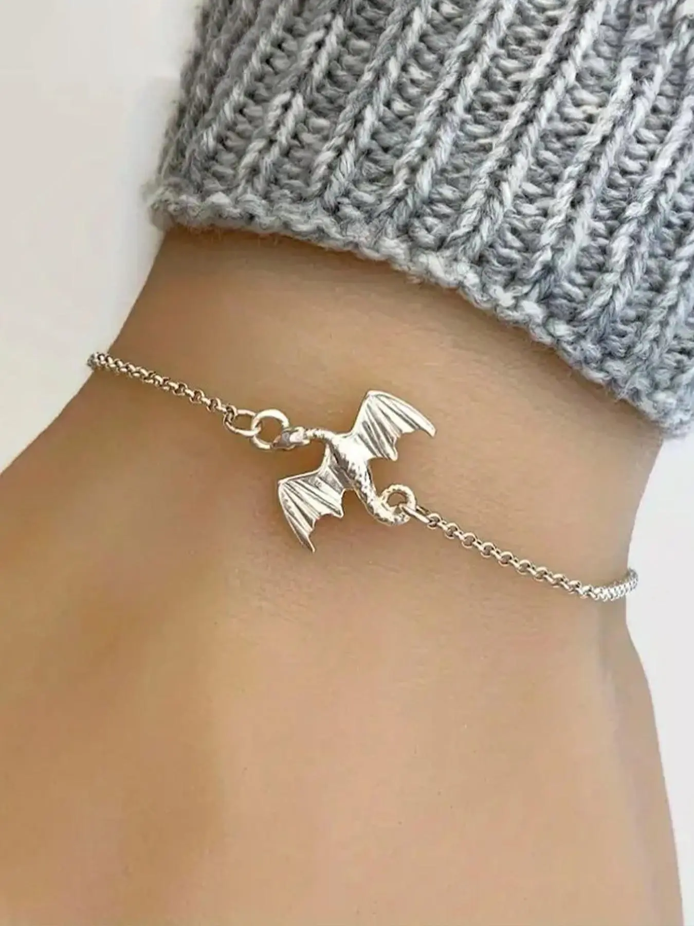 Vintage Dragon Design Metal Bracelet, Fashionable Bracelet Style Jewelry for Women & Men, Trendy All-match & Exquisite Jewelry for Birthday Gift, Bracelet With Pendant