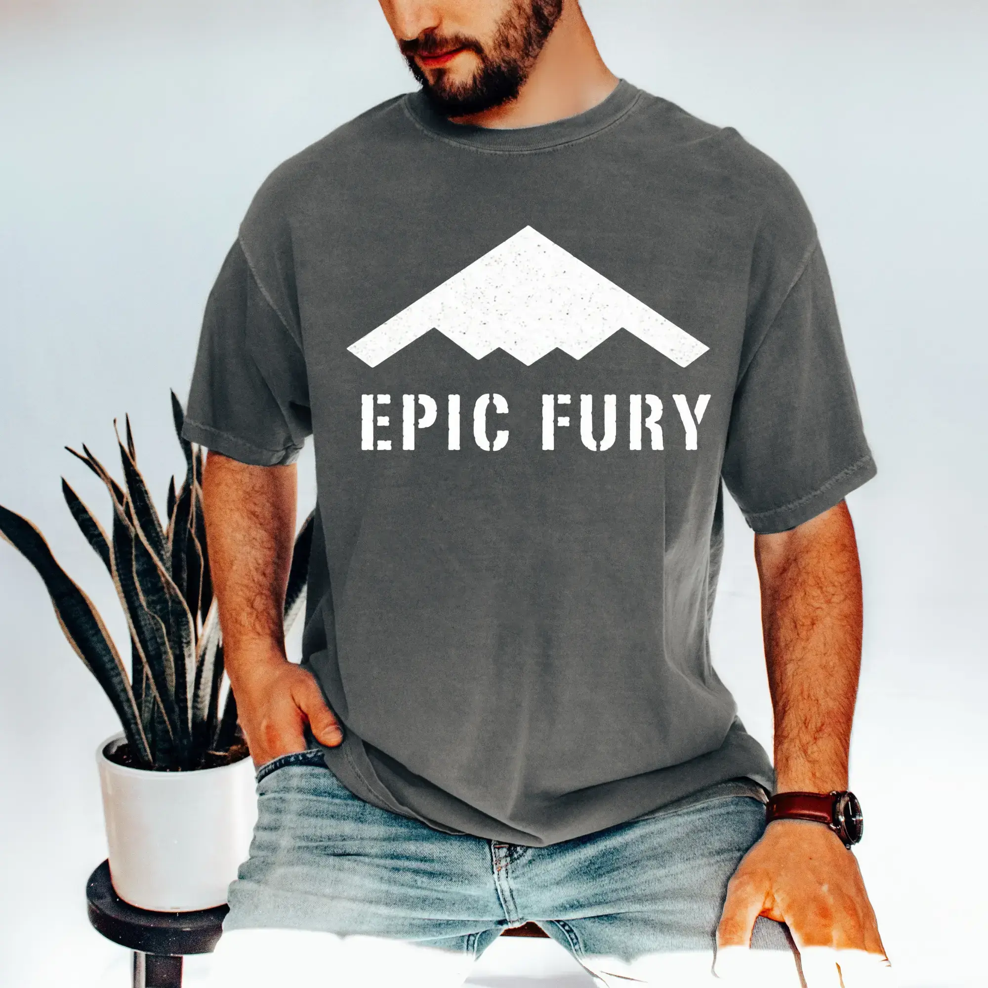 Operation Epic Fury T-shirt – B-2 Stealth Bomber Graphic Sweatshirt – USA Flag Inspired Hoodie