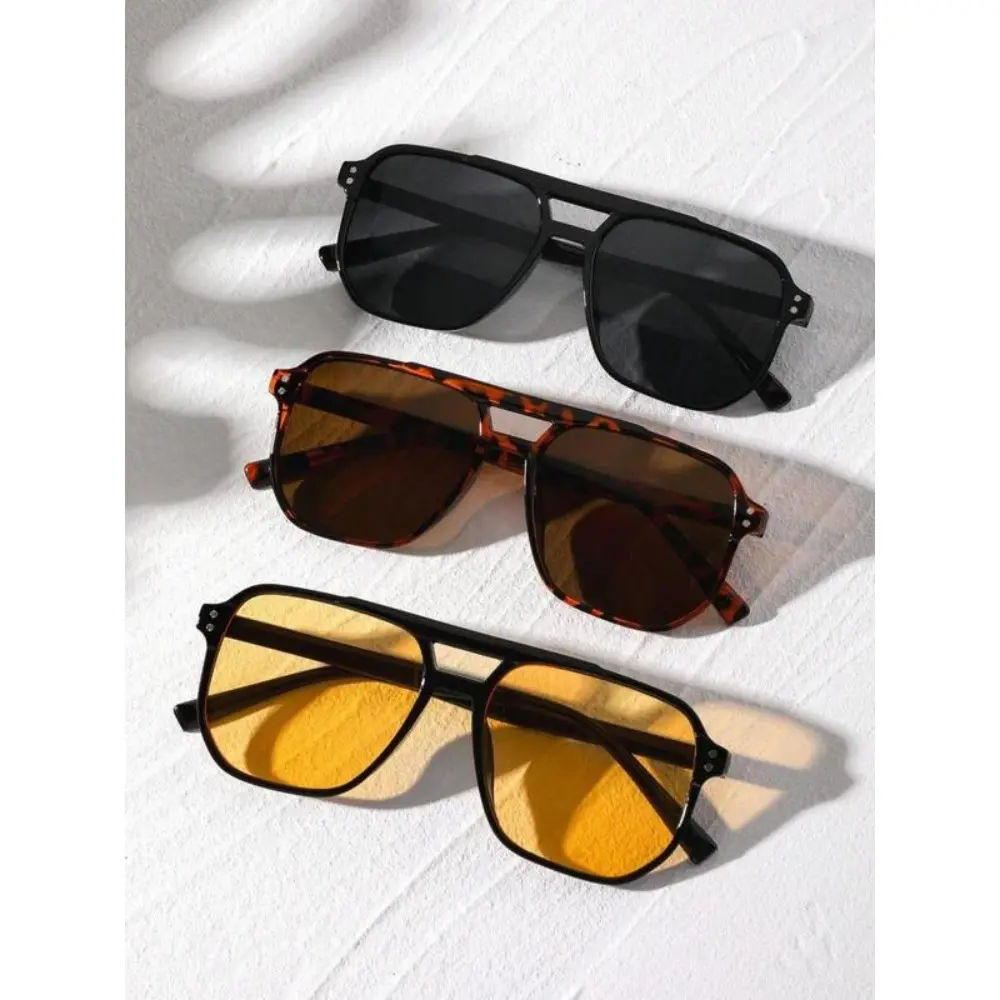 Unisex Aviator Sunglasses - Trendy Vintage Tinted Lens, Lightweight Durable Rubber Frames, UV400 Sun Protection, Affordable Fashion Eyewear Accessories for Adults’ Daily & Outdoor Use