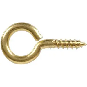 212 MAIN No.10 Large Screw Eyes - Solid Brass Finish Screw Eye Hooks for Marine Environment, Sailing Water Sports Accessories