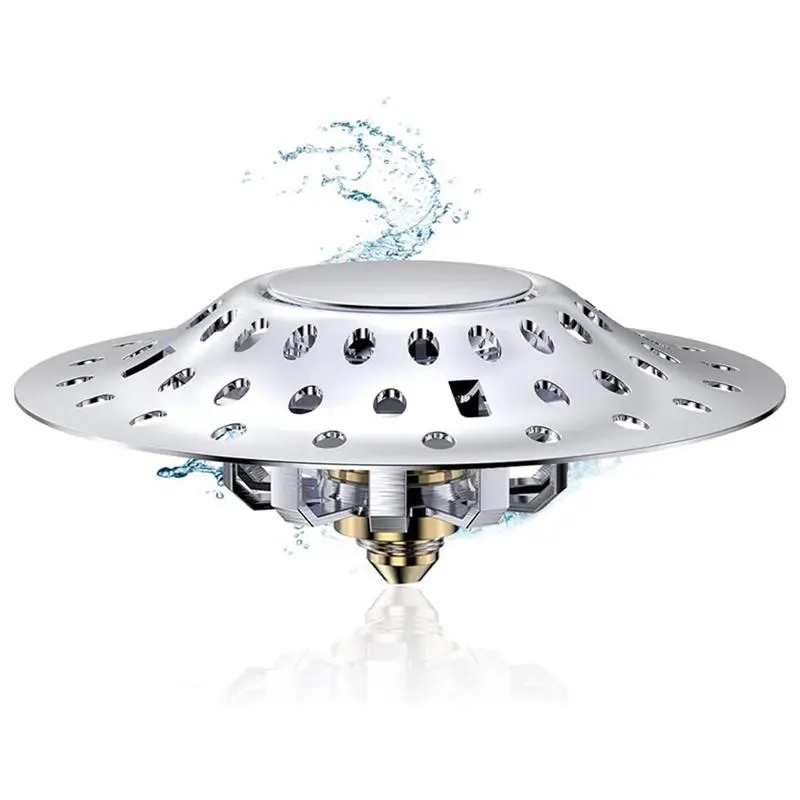2 in 1 Bathtub Anti-Clog Stopper with Drain Hair Catcher, Filter Cover, Fits 1.4-2.0" Drain Hole (Sports & Outdoor Leisure Equipment Accessory), Drain Hole Fit