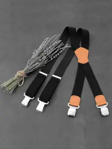 Solid Color Mens Elastic Suspenders Tool Belt Suspenders Very Strong Clips Heavy Duty Braces Big and Tall X Style