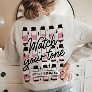 Minimalist Hairstylist Shirt, Hair Stylist Instagram Name Sweatshirt, Cosmetology Hoodie, Hairdresser Merch, Hairstylist Gift Cotton Fabric Womenswear Comfortable Grey Love Outfit Soft