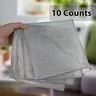 10 Counts Steel Wire Dishwashing Cloth, Double-Layer Wire Dishwashing Rag for Dry and Wet Cleaning, Non-Scratch Wire Dishcloth Rag for Cookware, Sinks, Dishes, Stove Tops