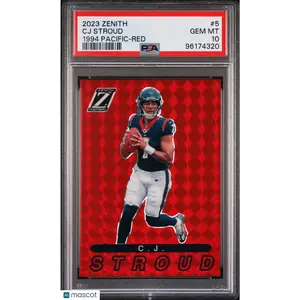 2023 Panini Zenith 1994 Pacific CJ Stroud Red Rookie #5 PSA 10 Houston Texans