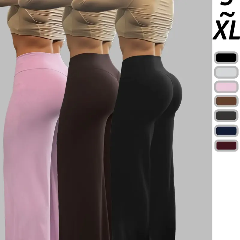 Women's High Waist Flare Ruched Leggings, Tummy Control Shaping Pants, Perfect for Gym and Daily Wear, Comfortable and Stylish, Gym Workout Bottoms