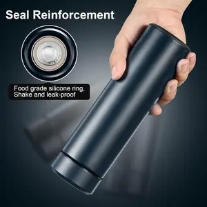 Insulated Water Bottle,17 oz Stainless Steel Thermo, Double Wall Vacuum Water Bottle, Metal Water Bottle Keeps Hot for 12 Hrs, Cold for 24 Hrs, for Coffee, Drinks