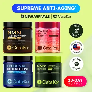 CEO's Bundle - Cata-Kor Liposomal Glutathione 500 mg, NMN 1000 mg, NAD+ Advanced 500 mg, CA AKG 1000 mg, Biotin, MSM, TMG, Hyaluronic Acid