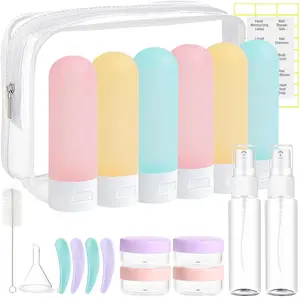 20 Pack Travel Bottles Set for Toiletries TSA Approved, Leak Proof Travel Size Containers Kit Portable Refillable Travel Accessories for Shampoo Conditioner Lotion Liquids