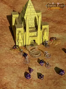 Temple of Ra Pyramid 3D Printed Dice Tower - Fate's End Collection - Tabletop RPG Gaming Cosplay - Harness a God's Power for your rolls.