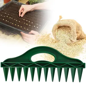 Portable seeding and drilling tool  Rapid soil drilling  Gardening soil loosening tool  Vegetable plant seed spacing tool