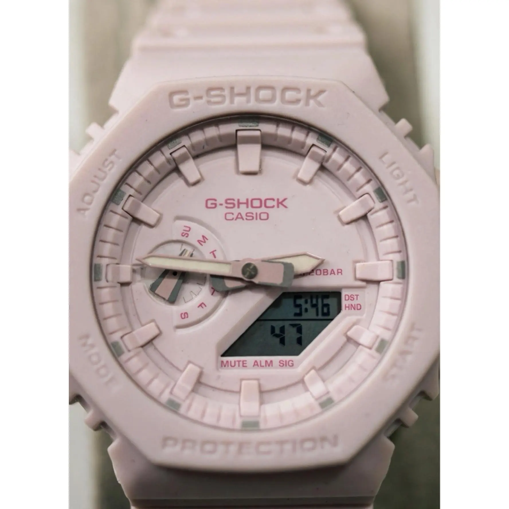 Casio G-Shock GA-900G-1A4 Watch - Pink Dial, Analog-Quartz, Waterproof, with Date Display, Casual Style